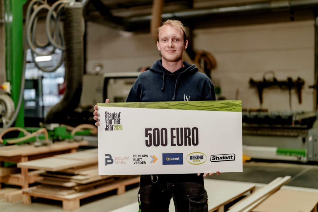 Emiel Verstraete is de Bouwstagiair van het Jaar