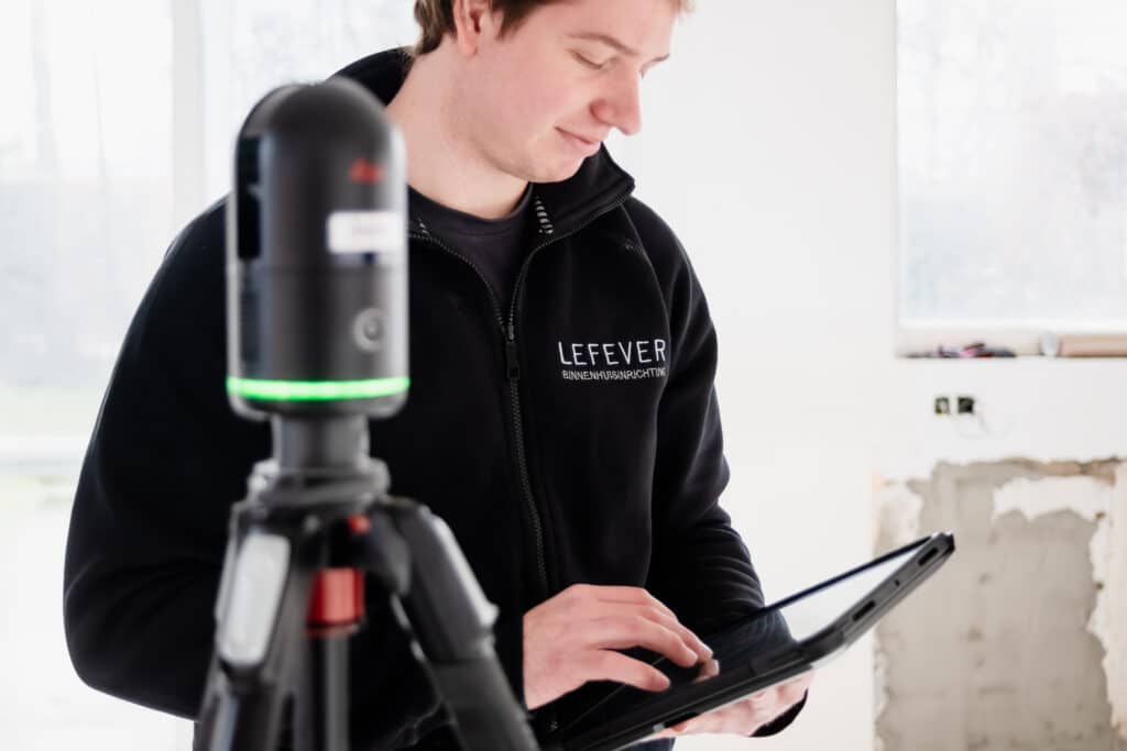 Binnenhuisinrichter zet alles op alles met geavanceerde 3D-laserscanner 3